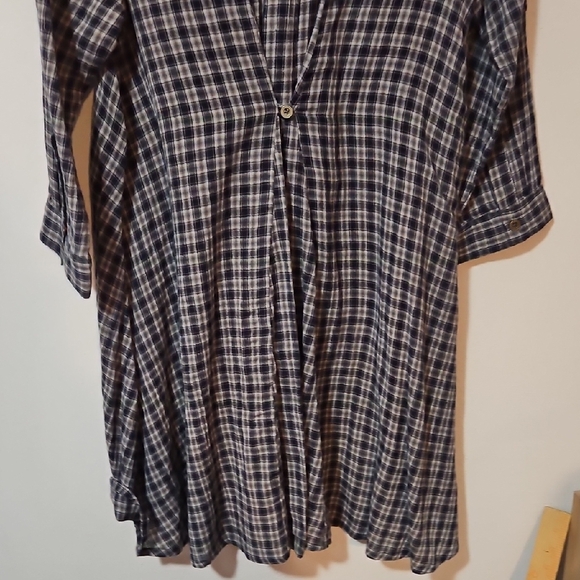 KYLA SEO Embroidered Plaid Tessa Tunic Top L - Picture 8 of 8
